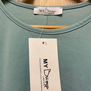 Teal maternity dress